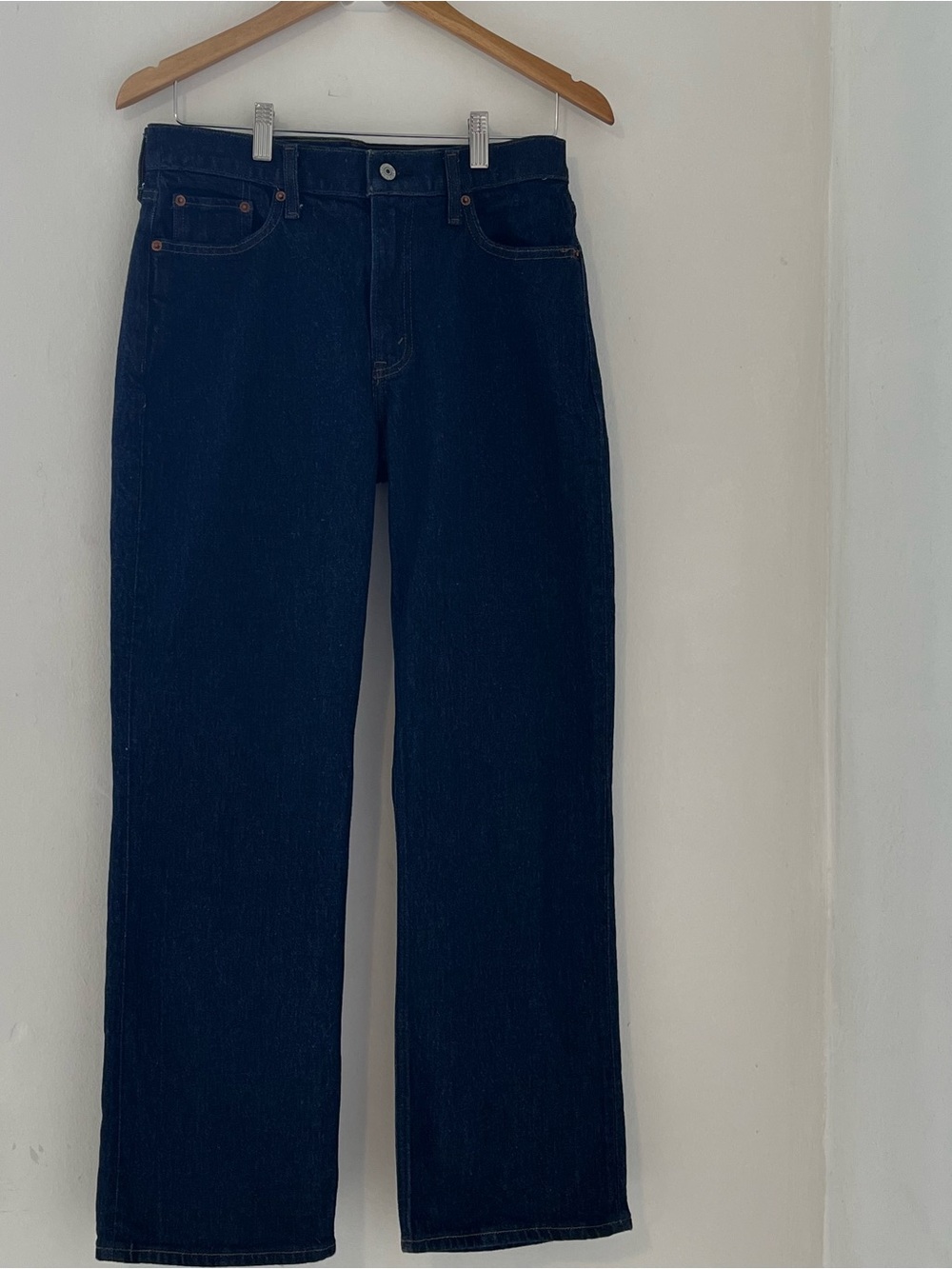 Abercrombie & Fitch Women's Straight-Leg Dark Indigo Jeans
